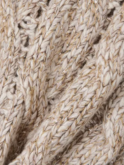 Brunello Cucinelli Long-sleeved Sequined Cardigan In Multi