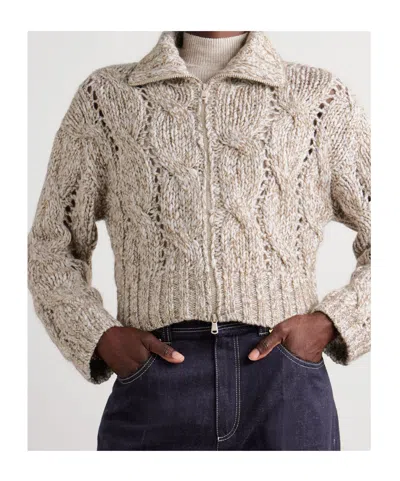 Brunello Cucinelli Long-sleeved Sequined Cardigan In Multi