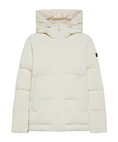 Peuterey Matt And Shiny Nylon Down Jacket In White