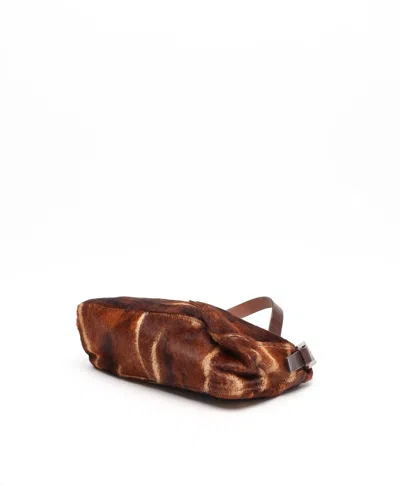 Fendi Pony Shoulder Bag In Brown