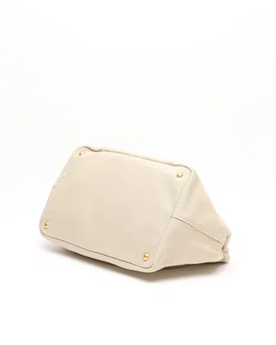 Prada Small Canapa Bag In Neutral