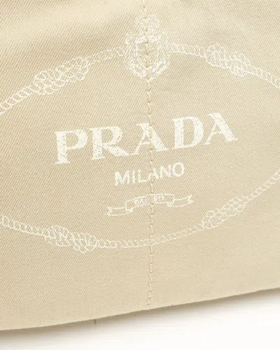 Prada Small Canapa Bag In Neutral