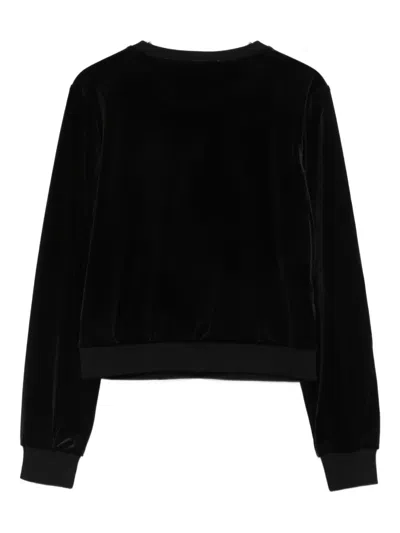 Twinset Logo-embellished Sweatshirt In Black