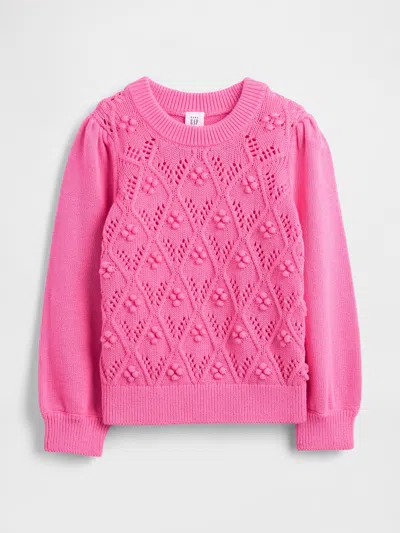 Gap Baby & Toddler Puff-sleeve Sweater In Pink