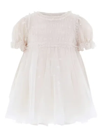 Needle & Thread Short-sleeves Tulle Dress In Neutral