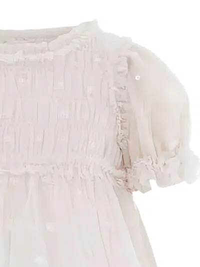 Needle & Thread Short-sleeves Tulle Dress In Neutral