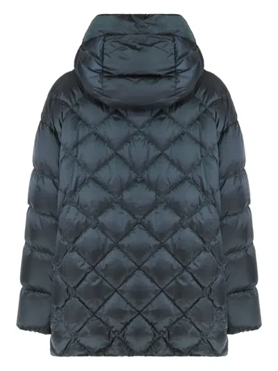 Max Mara Padded Waterproof Jacket In Blue