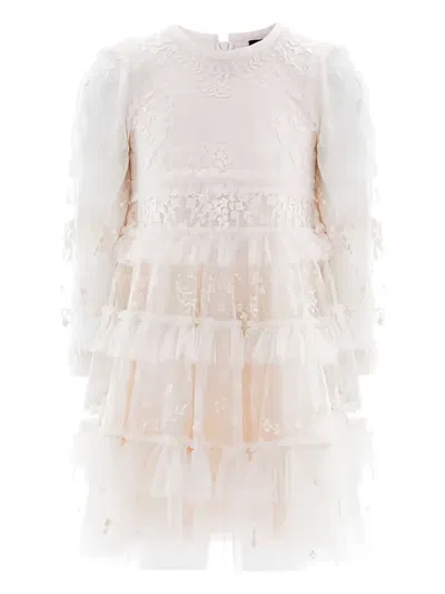 荷叶边分层式连衣裙