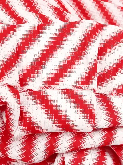 Pre-owned Celine 2010s Pleated Striped Pants In White