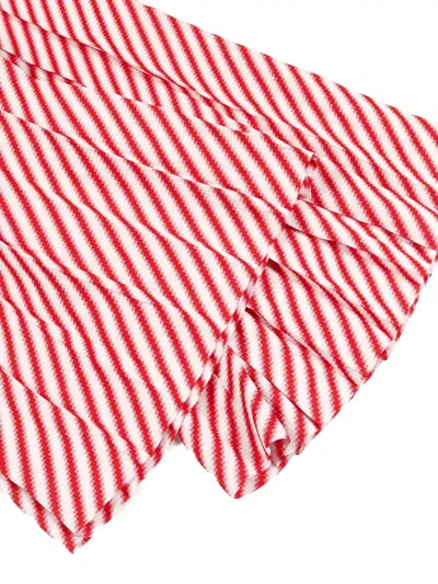 Pre-owned Celine 2010s Pleated Striped Pants In White