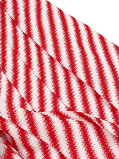 Pre-owned Celine 2010s Pleated Striped Pants In White