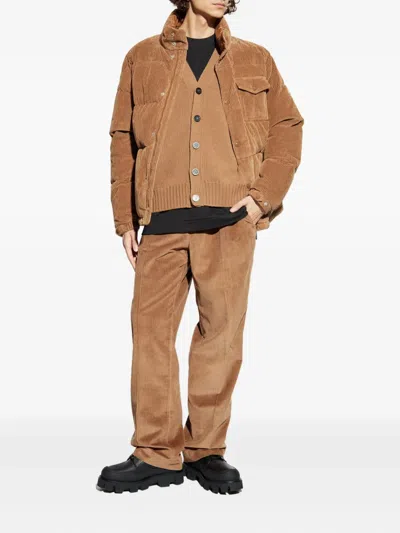 Moncler Corduroy Trousers In Brown