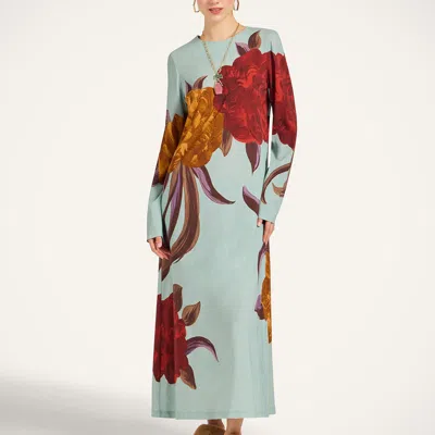 La Doublej Long Sleeve Swing Dress In Blue