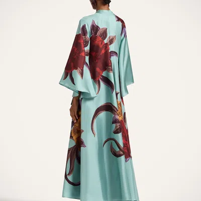 La Doublej Silk Magnifico Dress In Blue