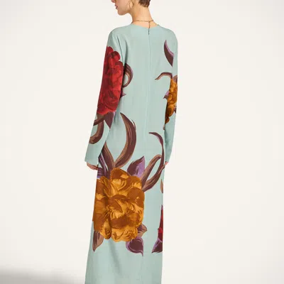 La Doublej Long Sleeve Swing Dress In Blue