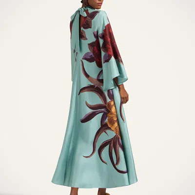 La Doublej Silk Magnifico Dress In Blue