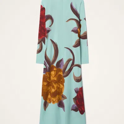 La Doublej Long Sleeve Swing Dress In Blue