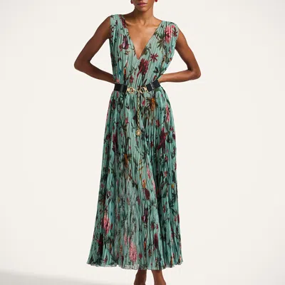 La Doublej Twirling Long Dress In Green