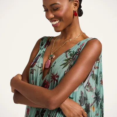 La Doublej Twirling Long Dress In Green