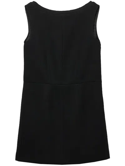 Prada Short Natté Dress In Black