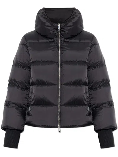 Add Short Down Cape In Black