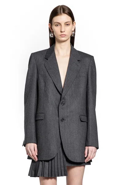 Coperni Single-breasted Long Sleeve Suit Jacket In Gray