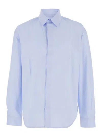 Jacquemus Classic-collar Shirt In Light Blue