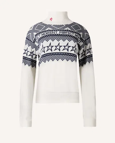 Perfect Moment Intarsia-knit Merino Wool Turtleneck Xl In White