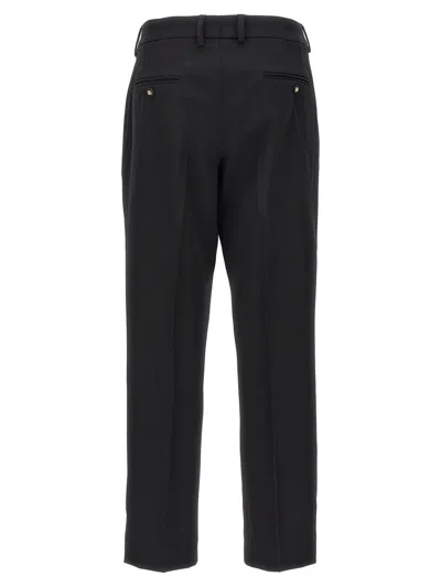 Dolce & Gabbana Trousers Wool Canvas Back Pockets In Black