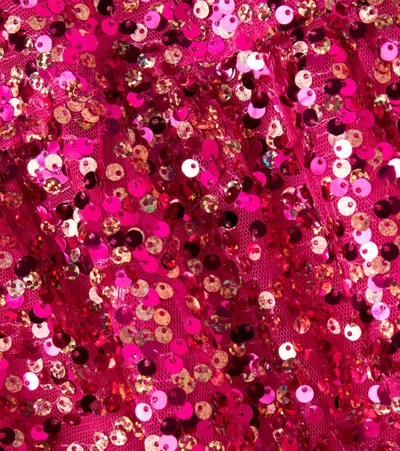 Konges Sløjd Lila Bow-detail Sequined Dress In Pink