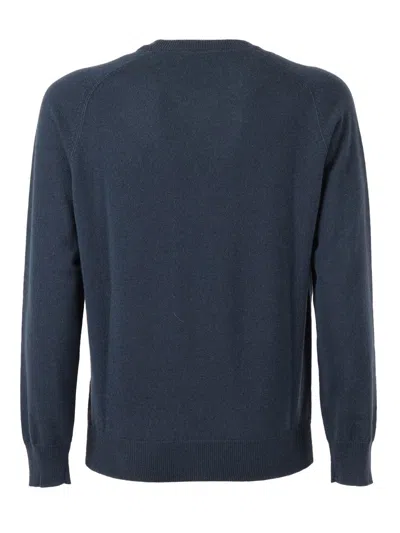 Kangra Cashmere Crew-neck Sweater In Blue