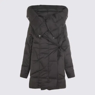 Add Matte Finish Short Quilted Jacket With Adjustable Features In Black