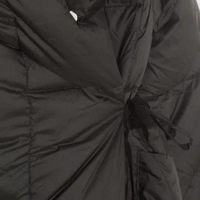 Add Matte Finish Short Quilted Jacket With Adjustable Features In Black