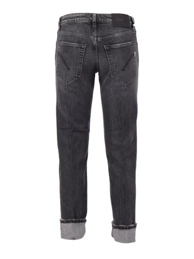 Dondup Tailored Straight Leg Pants With Mid-rise Waist And Front Pleats In Animal Print