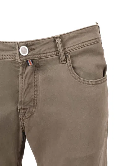 Jacob Cohen 5 Pockets Slim Fit Pants In Brown