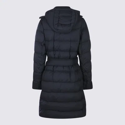 Burberry Quilted Hooded Double-breasted Belted Jacket In Black