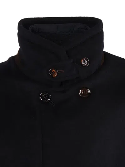 Moorer Tailored Black Jacket With Classic Lapel And Button Closure In Black
