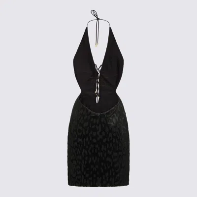 Roberto Cavalli Black Viscose Dress In Black