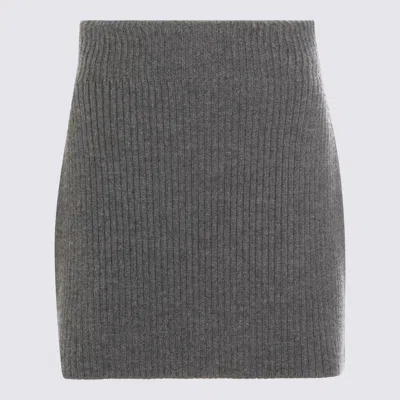 Givenchy Ribbed-knit Wool And Alpaca-blend Miniskirt In Gray