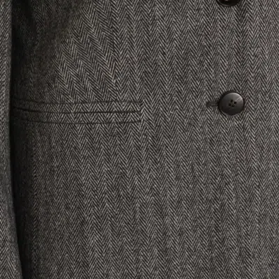Antonelli Herringbone-button Jacket In Gray