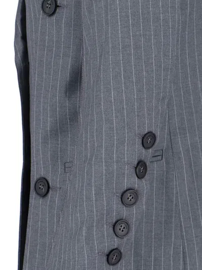 Eudon Choi Structured Grey Jacket With Modern Silhouette In Gray