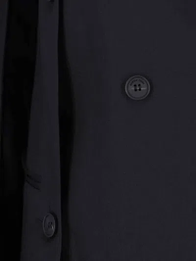 Eudon Choi Tailored Black Jacket With Minimalist Design And Classic Collar In Animal Print