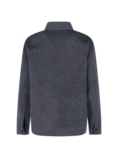 Aspesi Timeless Grey Shirt With Structured Collar And Button-down Front In Gray