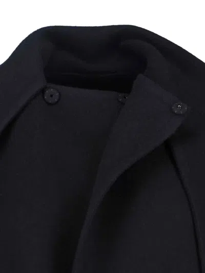 Balenciaga Casual Jacket With Scarf And Pockets In Black