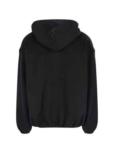 Casablanca Mens Oversized Panel Logo Jersey Hoodie Black In Black