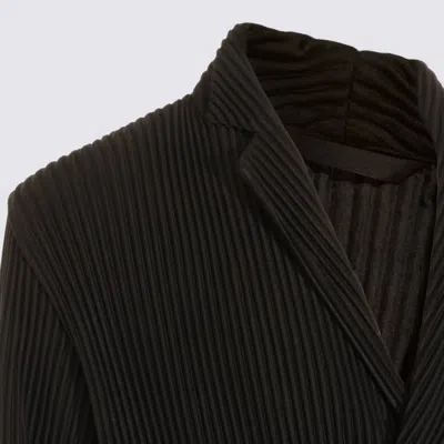 Issey Miyake Jackets Blacks And Greys In Black