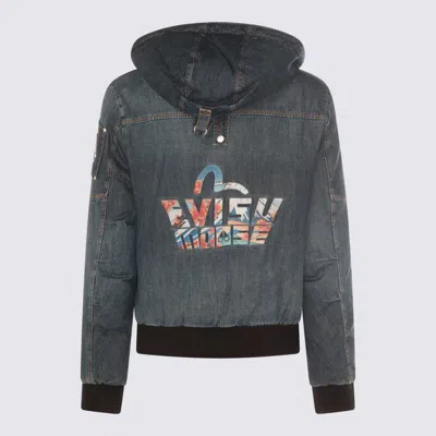 Moose Knuckles X Evisu Graphic-print Cotton Jacket In Blue