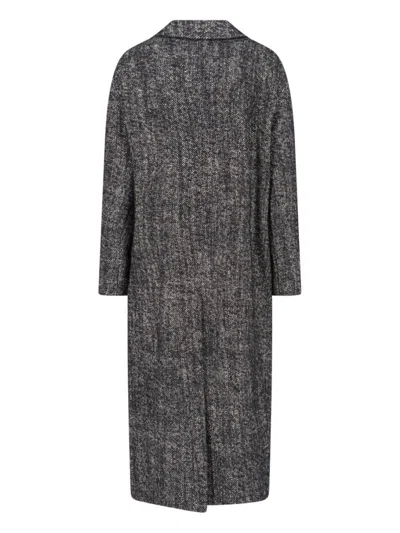 Tagliatore Tailored Black Jacket With Classic Collar And Button Closure In Gray