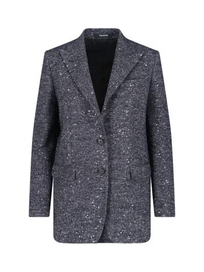 Tagliatore Tailored Grey Jacket With Sleek Silhouette In Gray