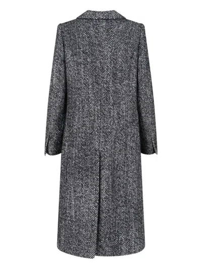 Tagliatore Tailored Black Jacket With Classic Collar And Sophisticated Silhouette In Gray